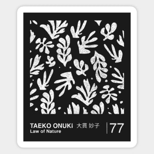 Law Of Nature Taeko Onuki (Ohnuki) / Minimalist Graphic Design Fan Magnet